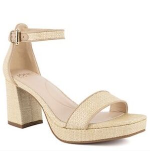 Jones New York Beige Platform Heel Sandals